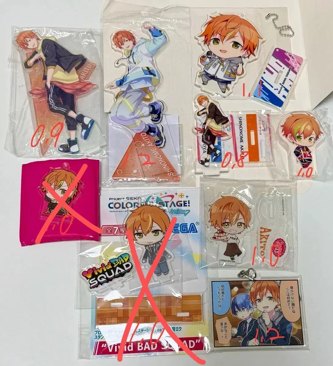 Pseka Project SEKAI sells Akito merchandise