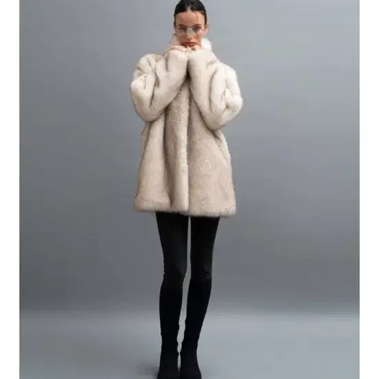 PORTA 포르타 soft fur jacket 소프트 퍼 자켓 아이보리