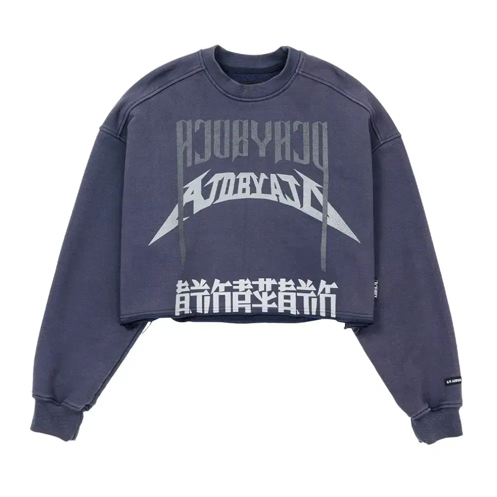 Arch Logo Cropped Sweatshirt [NAVY]