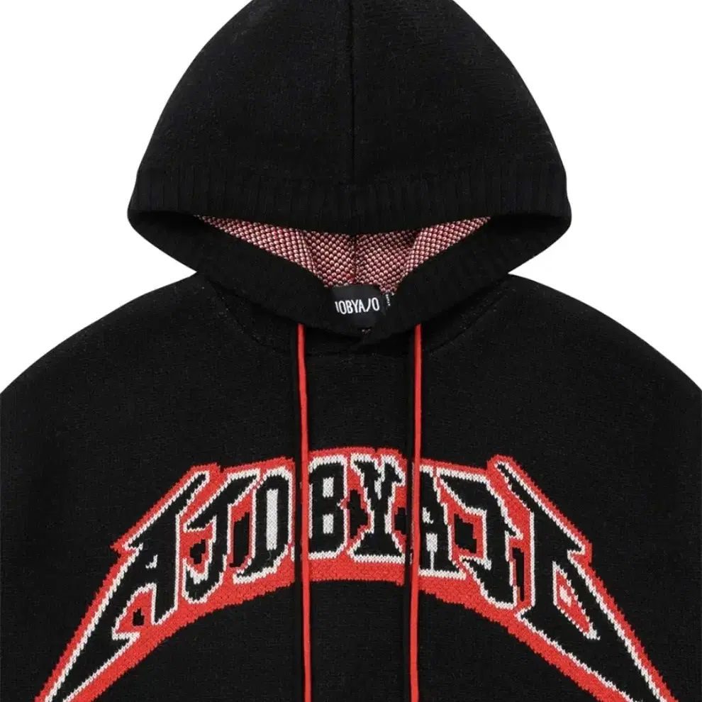 AJOBYAJO PBA AJOLICA Knit Hoodie Black