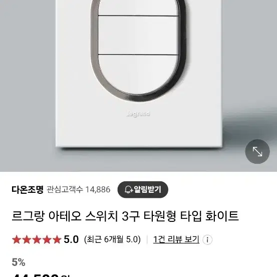 르그랑 아테오 원형 3구