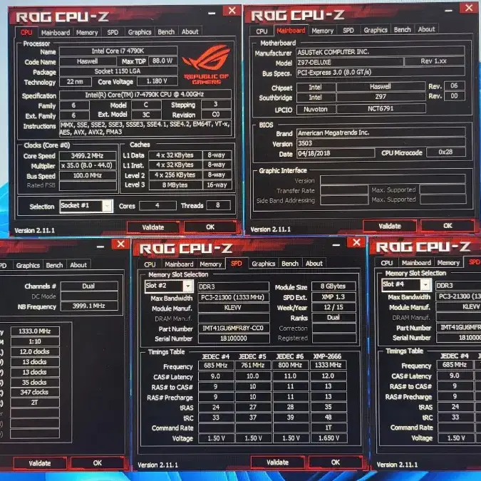 i7 4790K+Z97+RAM 16GB+SSD 256GB+쿨러 셋