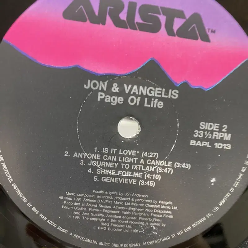 JON AND VANGELIS LP / AA6954