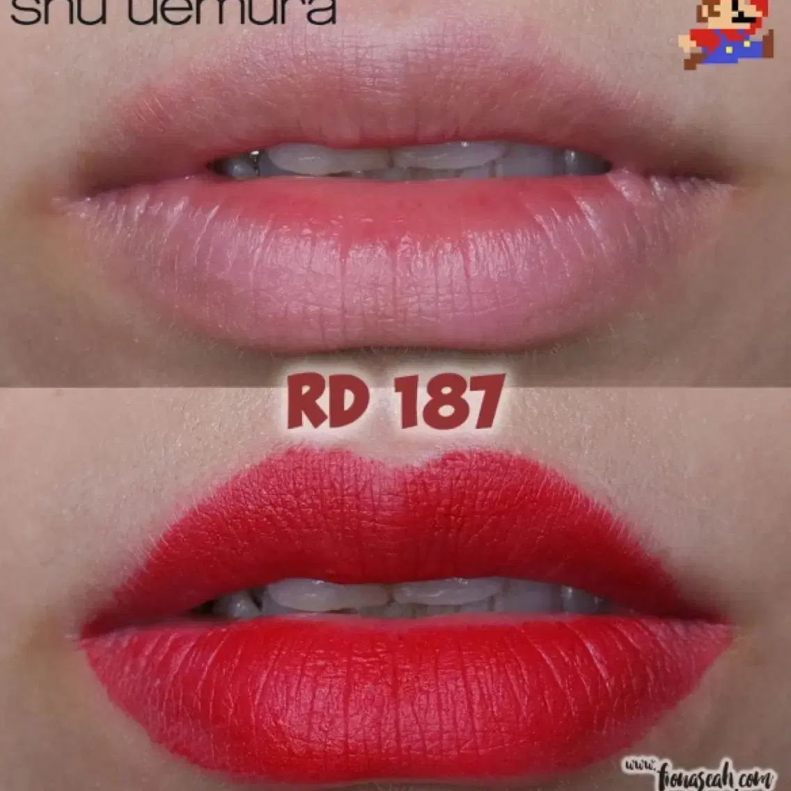 [새상품,한정판] 슈에무라 Shuuemura 슈퍼마리오 립스틱 RD187