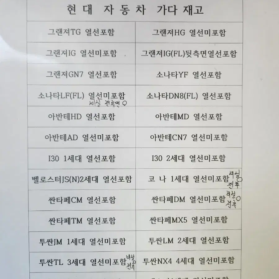 자동차썬팅가다89대종류