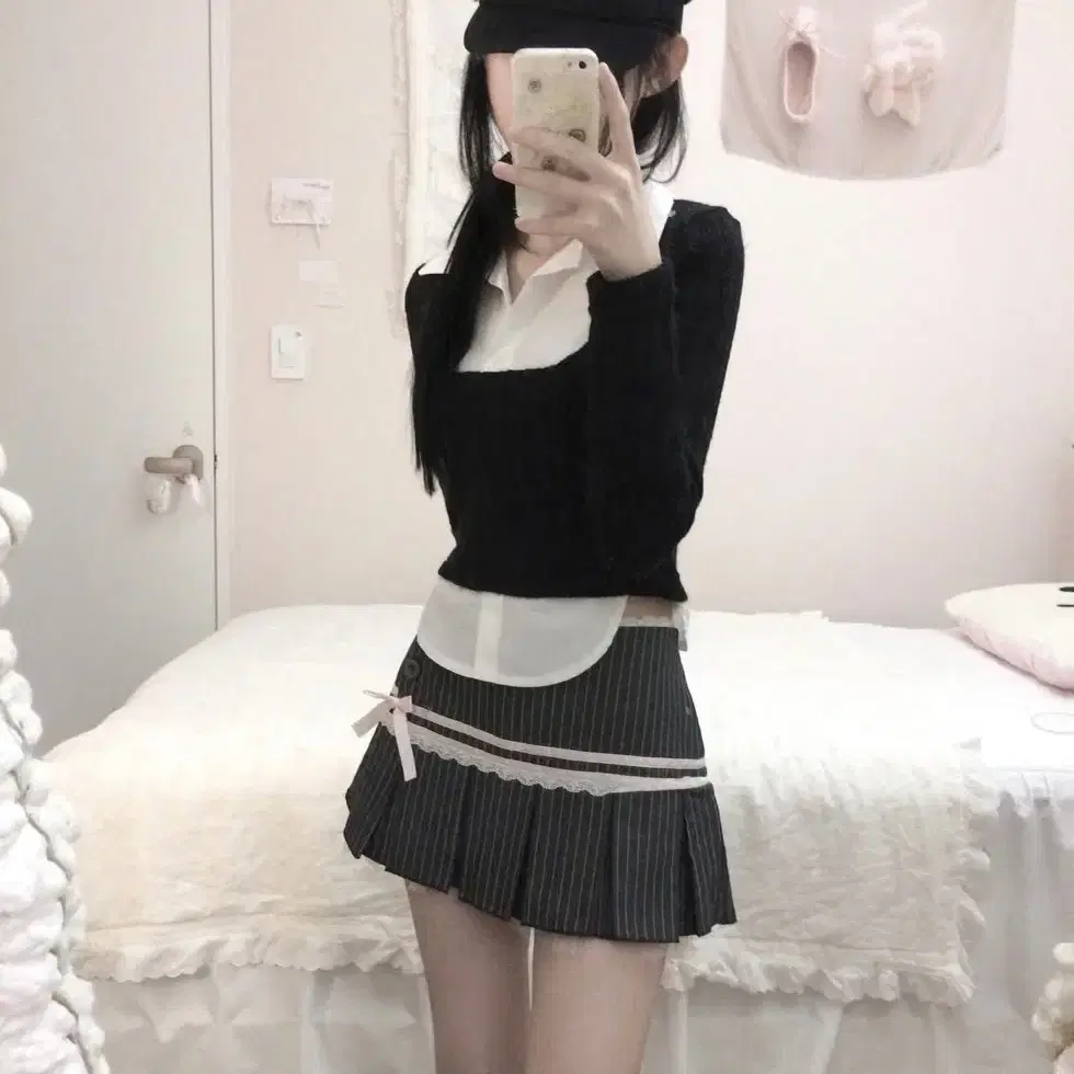 스너그 preppy shirt + dollette skirt 일괄