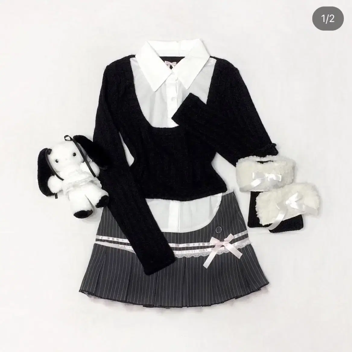 스너그 preppy shirt + dollette skirt 일괄