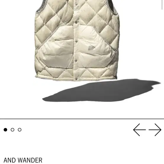 앤드원더 Diamond Stitch Down Vest