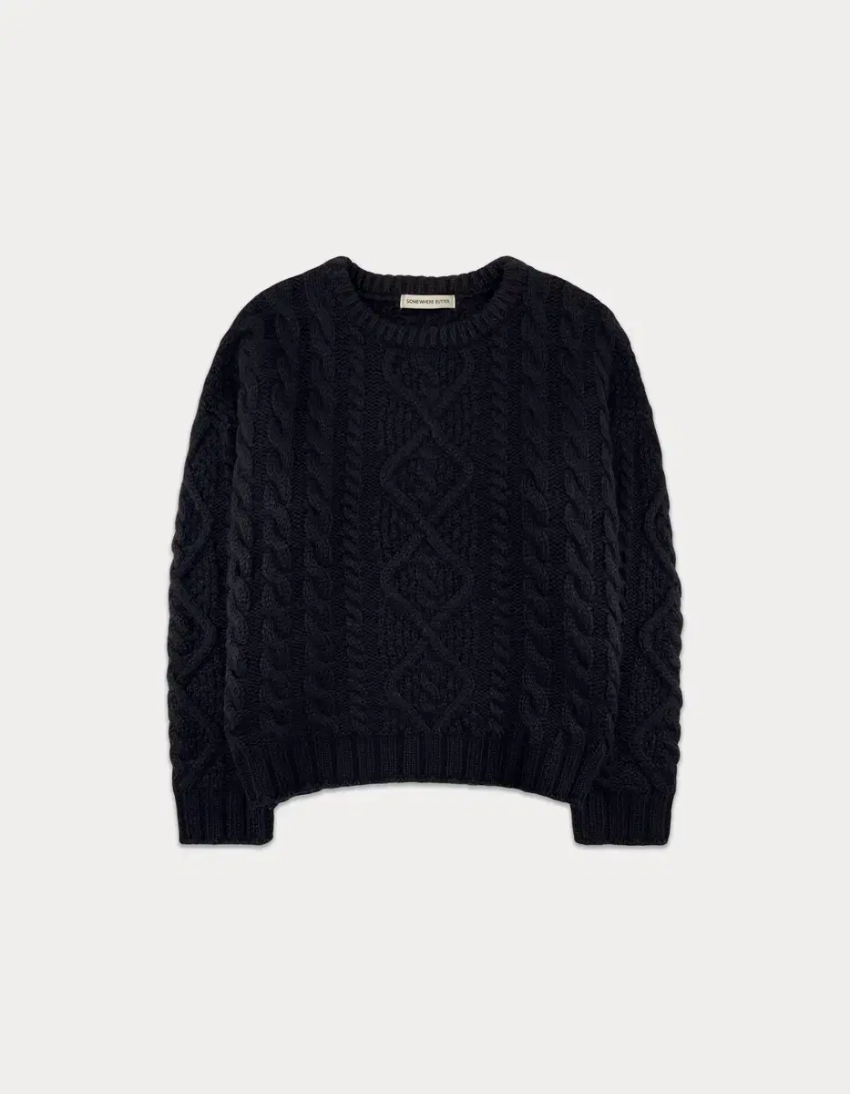 썸웨어버터-3rd / Papa Wool Cable Knit - Navy