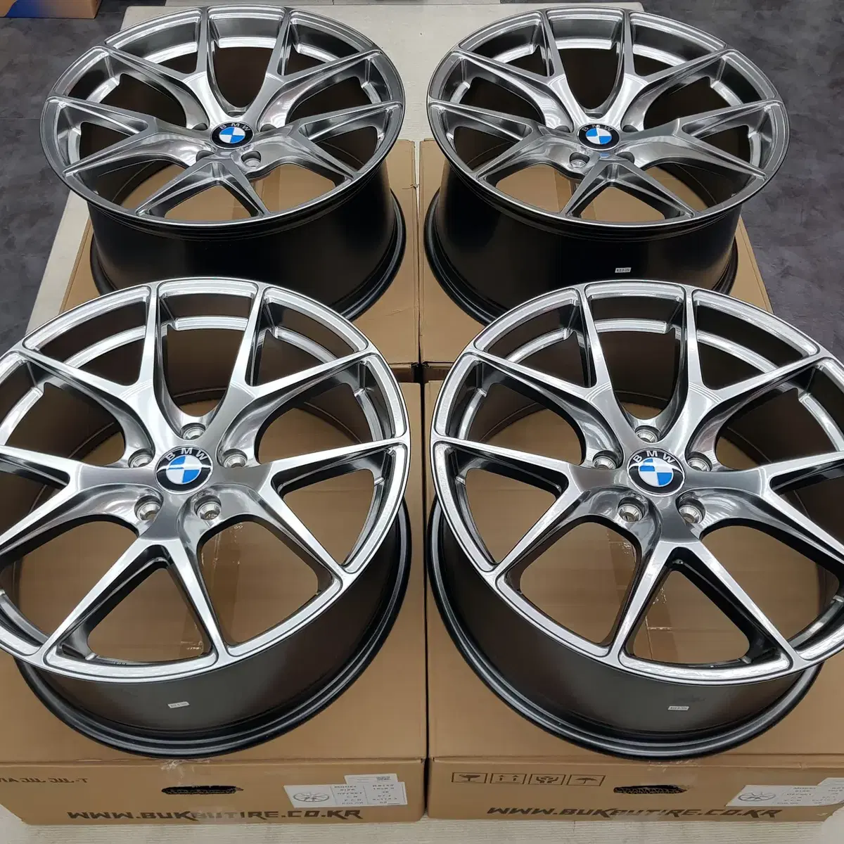 20인치 사제 신품휠 CIR BMW 전용 PCD120하이퍼블랙 앞뒤 팜