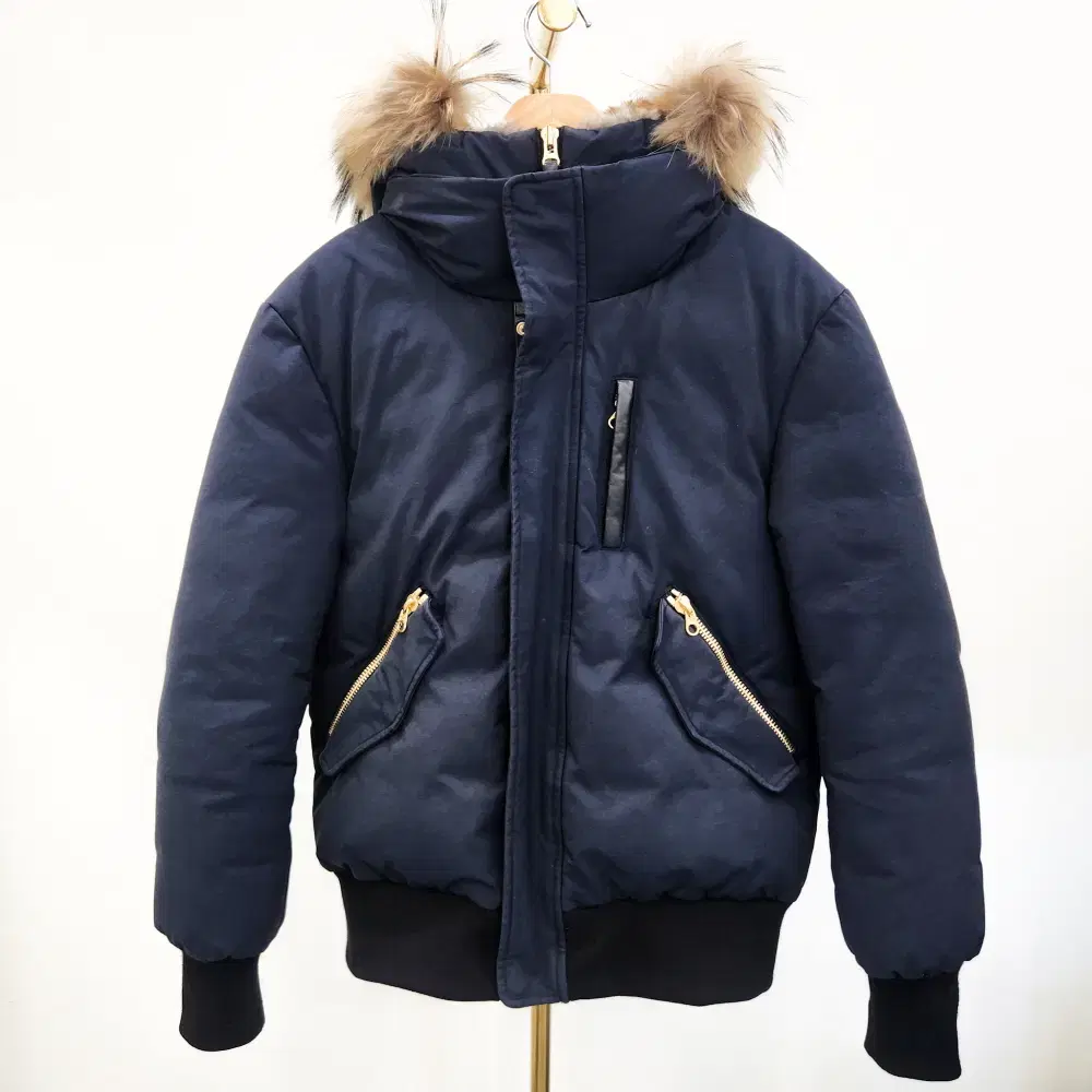 [95-100S] McCage Dixon Padded Men's Brown Puffer Navy Size 40