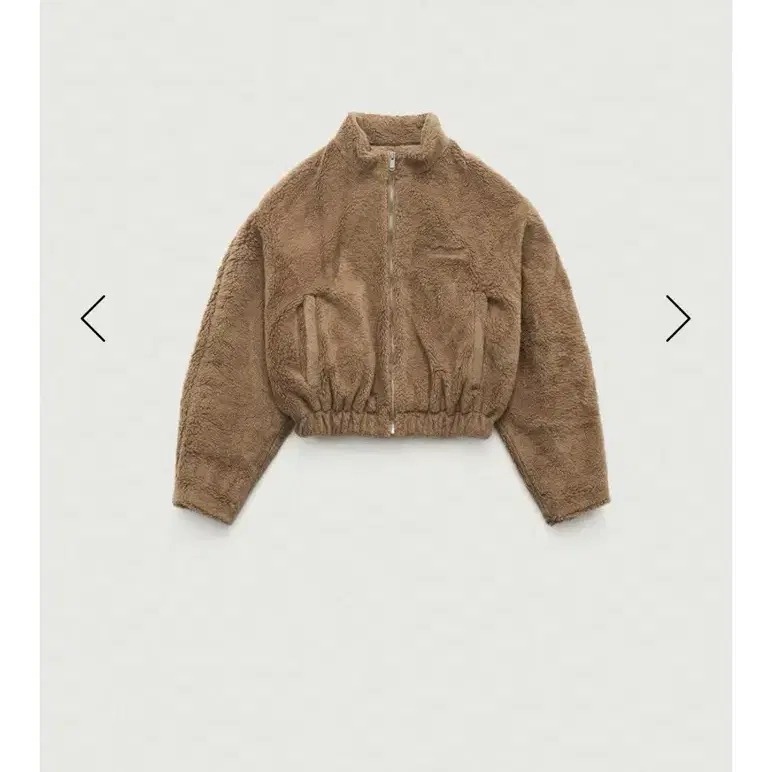 (새상품)더바넷 Camel Cropped Eco-Shearling Jac