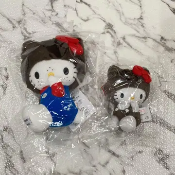 몬치치 헬로키티 키티 SS 얼굴이 달린 키체인 S 봉제 인형