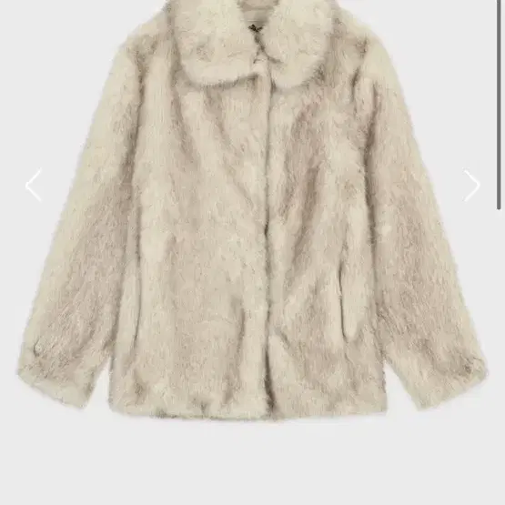 시눈 퍼자켓 아이보리 (heavy mix fur jacket ivory)