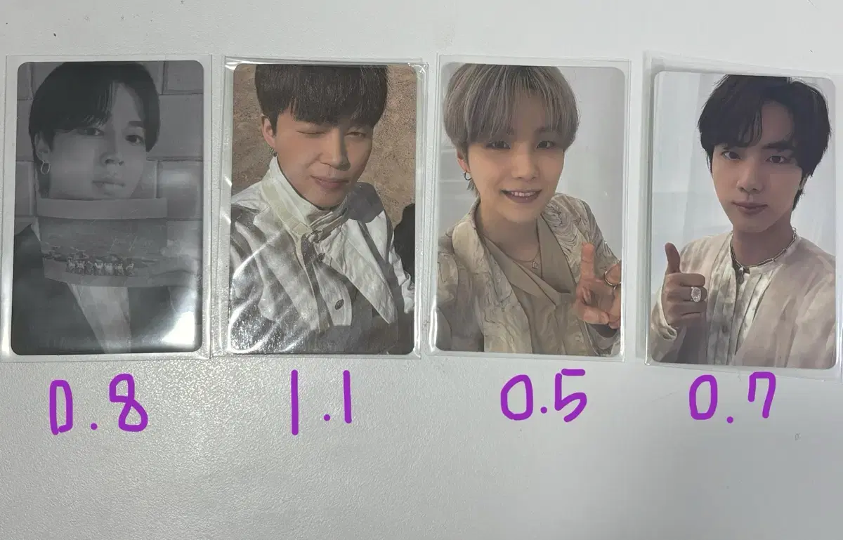 bangtan proof photocard ( jimin yoon seok jin )