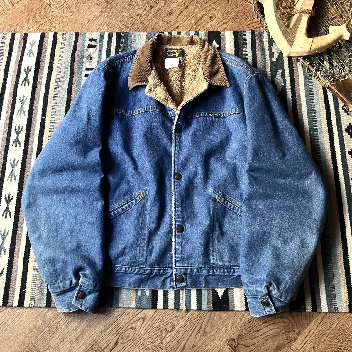 [L]80's Wrangler USA 랭글러 쉐르파 데님 자켓