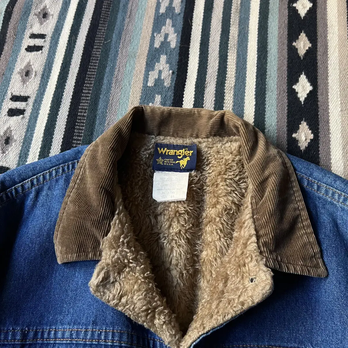 [L]80's Wrangler USA 랭글러 쉐르파 데님 자켓