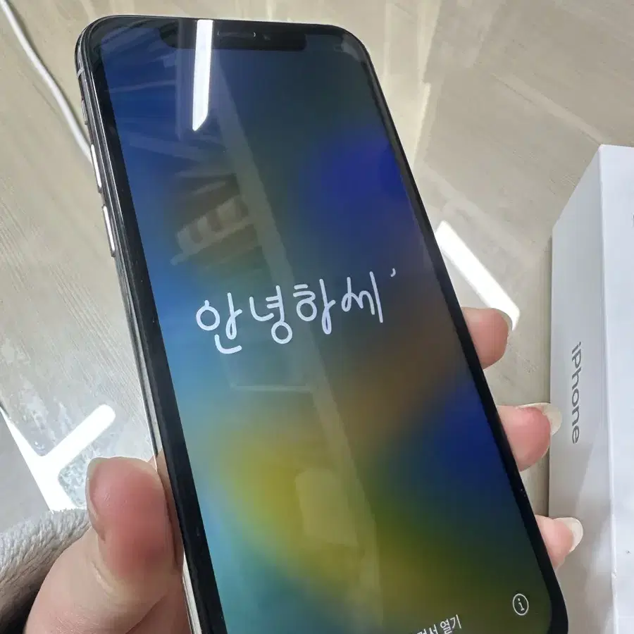 아이폰x 실버 64GB 배터리 100