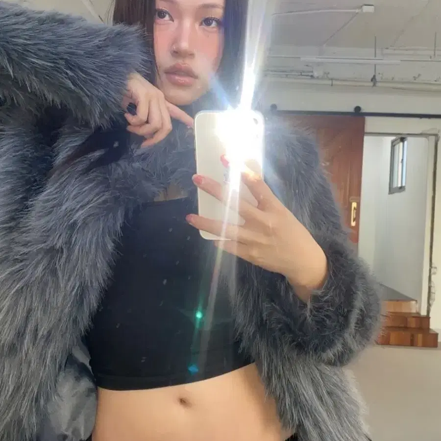 [TOOMUCHTAX] FAUX FUR COAT (GREY) 새상품