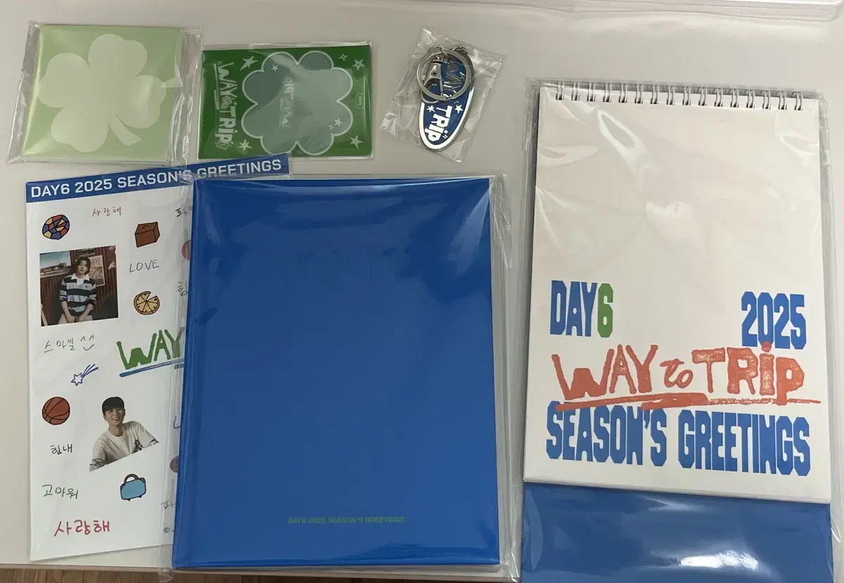 Day 6 season's greetings diary, calendar, metal keyring, sticker, memo pad, l selfie holder