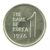 옛날돈 현행주화 1원주화 동전 1976년 미사용