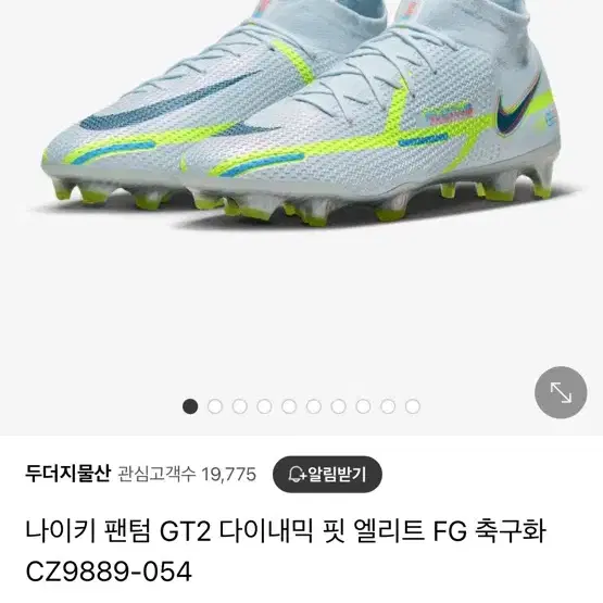 나이키 팬텀 GT2 다이내믹 핏 엘리트 FG 축구화 270