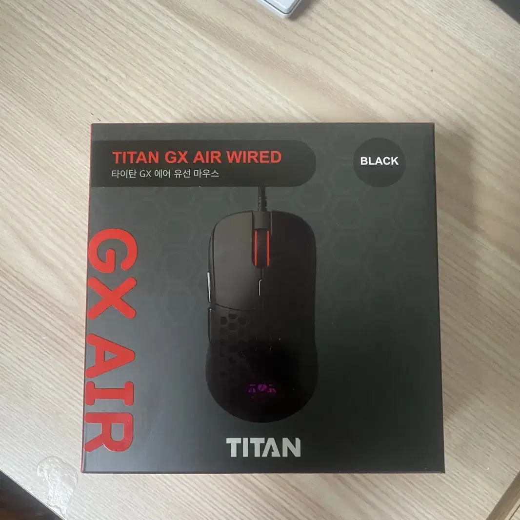 (미개봉 새상품)제닉스 TITAN GX AIR WIRED 마우스유선