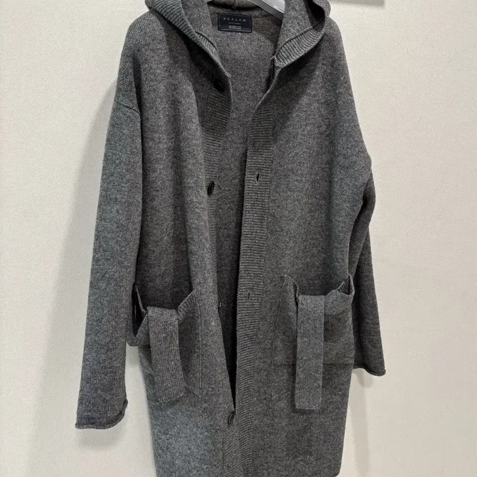 [L~XL] Beslow, 로브 후드 wool 롱가디건