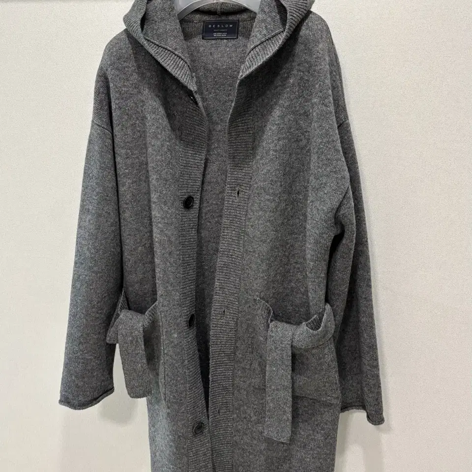 [L~XL] Beslow, 로브 후드 wool 롱가디건