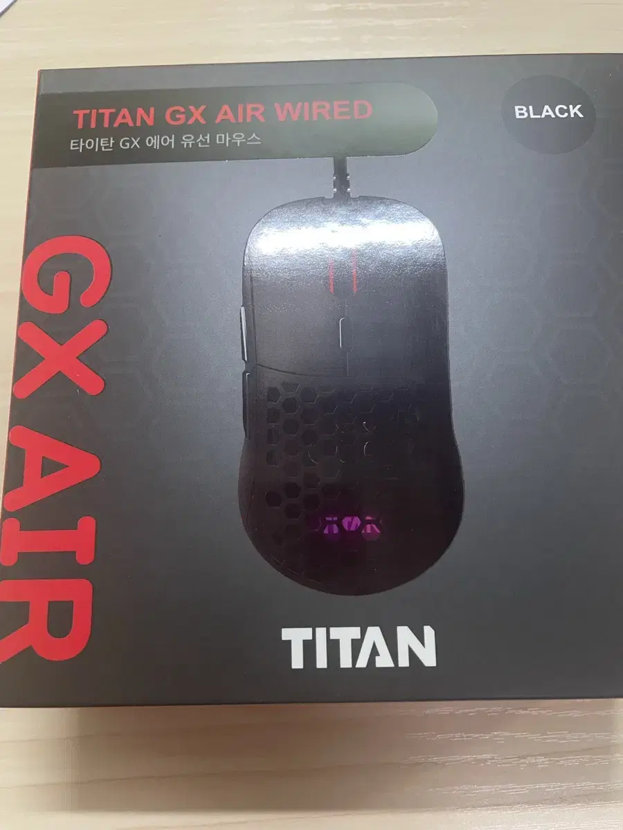 (미개봉 새상품)제닉스 TITAN GX AIR WIRED 마우스유선