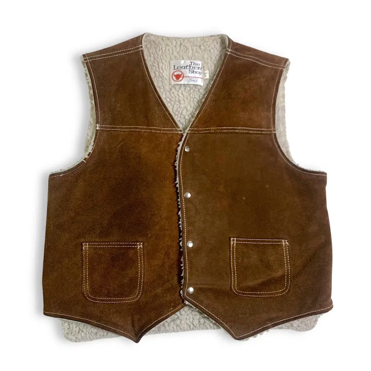 [L] 70s Sears leather vest