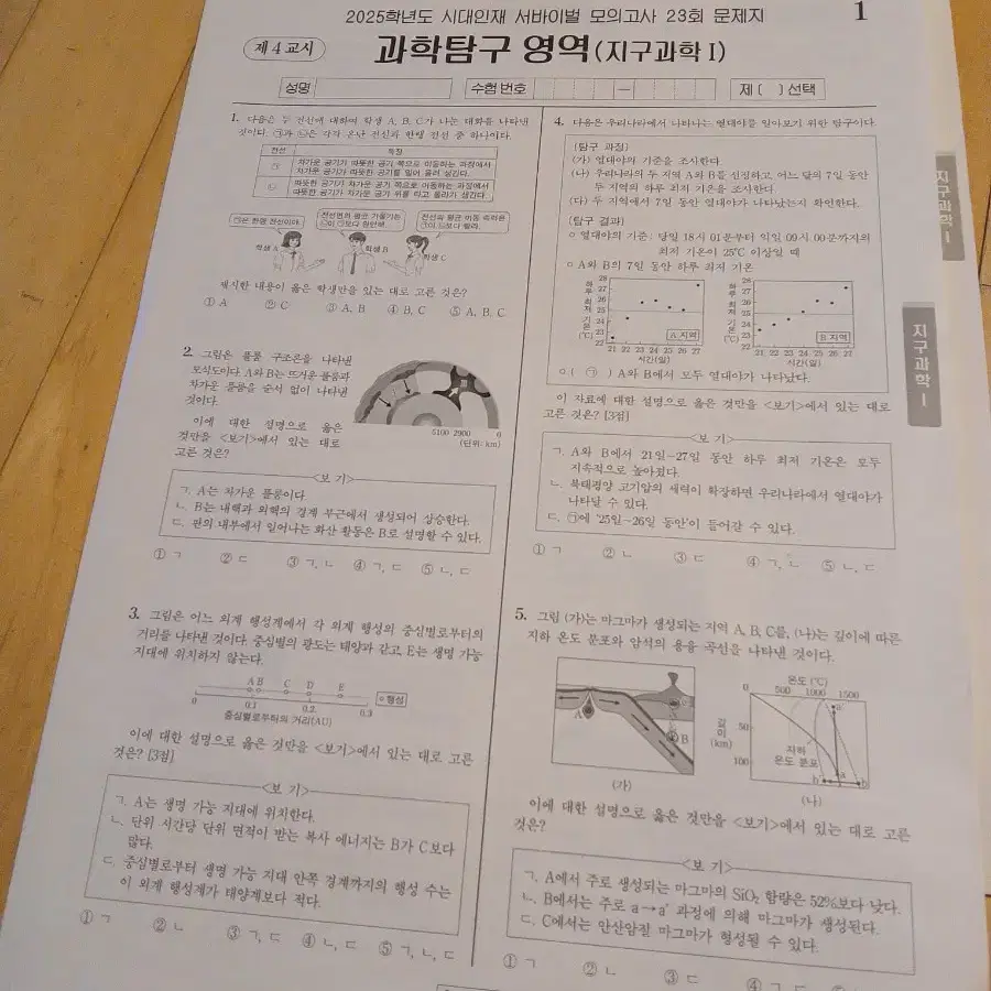 시대인재 이신혁T 지구과학 컨텐츠