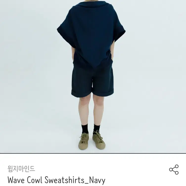 윔지마인드 Wave Cowl Sweatshirts_Navy