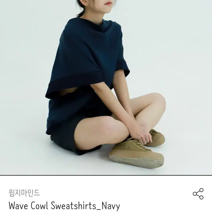 윔지마인드 Wave Cowl Sweatshirts_Navy