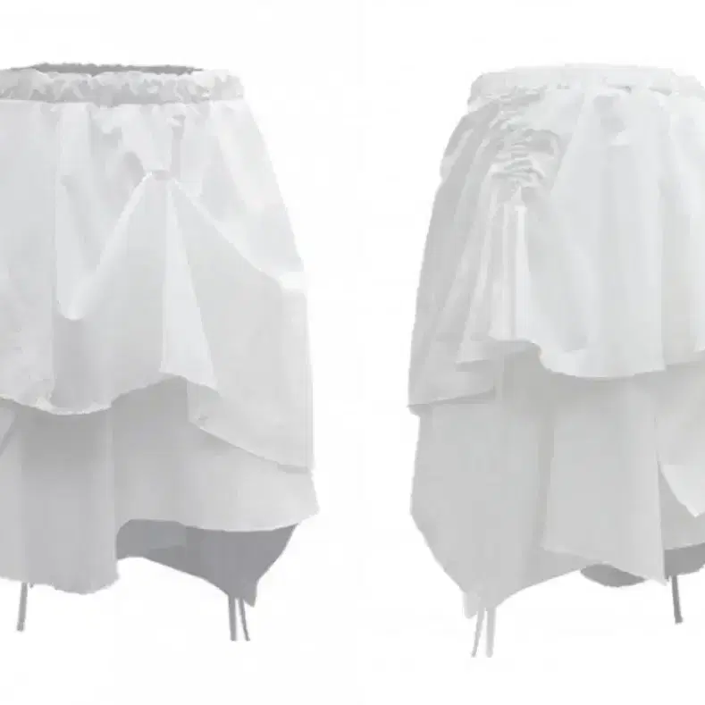 NACHE Larered draping skirt white