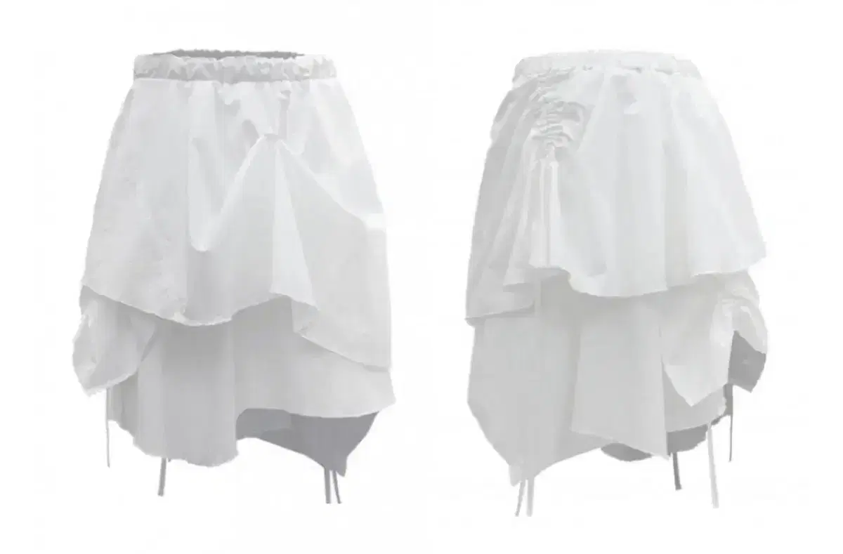 NACHE Larered draping skirt white