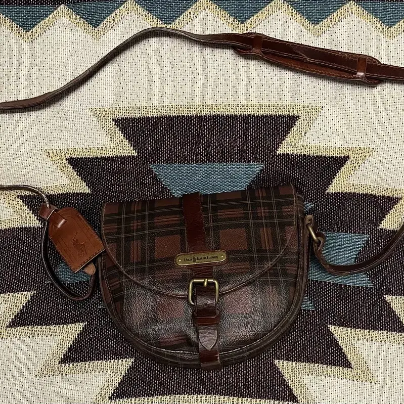 90s 폴로 랄프로렌 plaid tartan crossbodybag