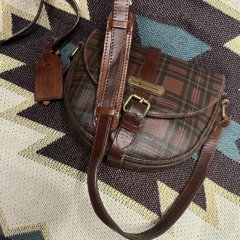 90s 폴로 랄프로렌 plaid tartan crossbodybag