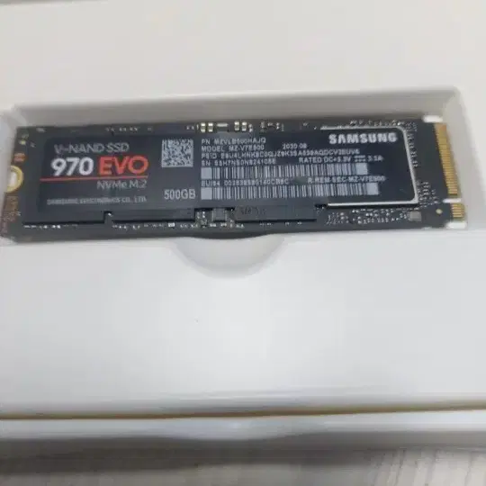 정품삼성 970 EVO NVMe SSD 500GB