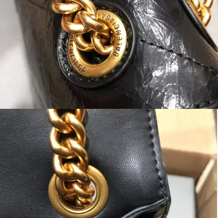 BALENCIAGA S.A.체인 토트 숄더백25*15*9.5cm