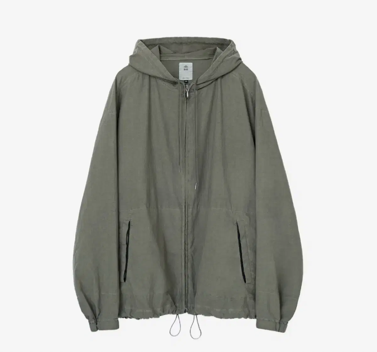 [2] Polyester Zip Hoodie Khaki Beige