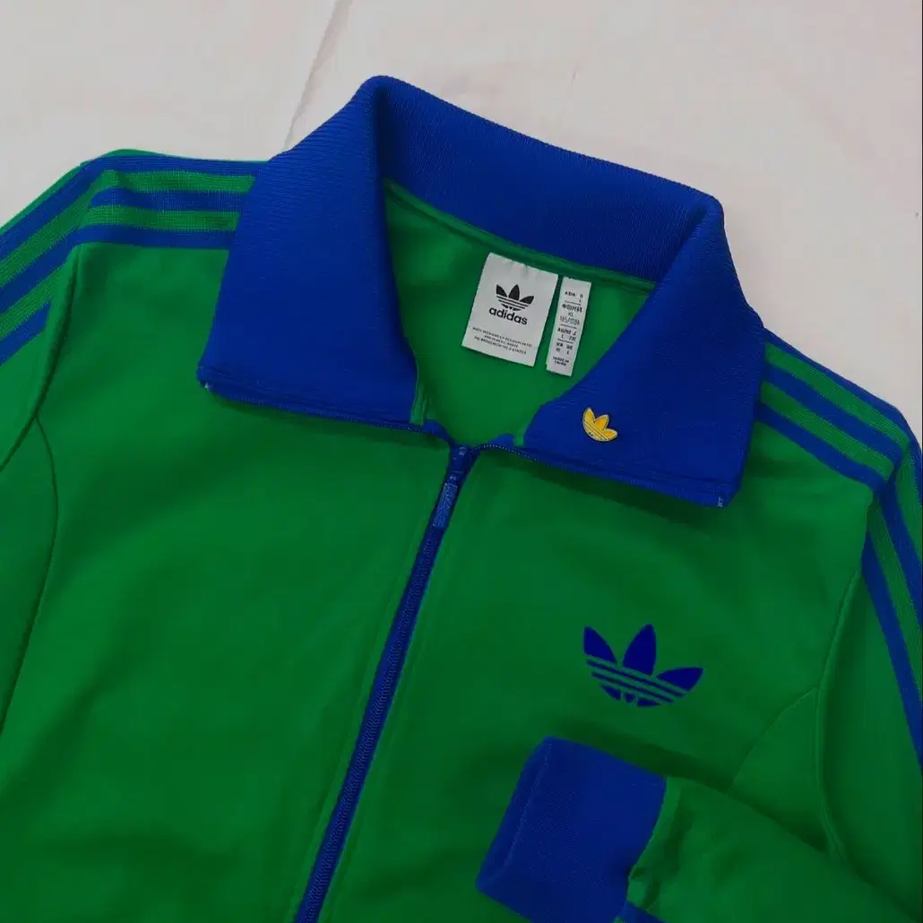 Adidas 아디다스 그린-블루 70s 폴리 트랙탑