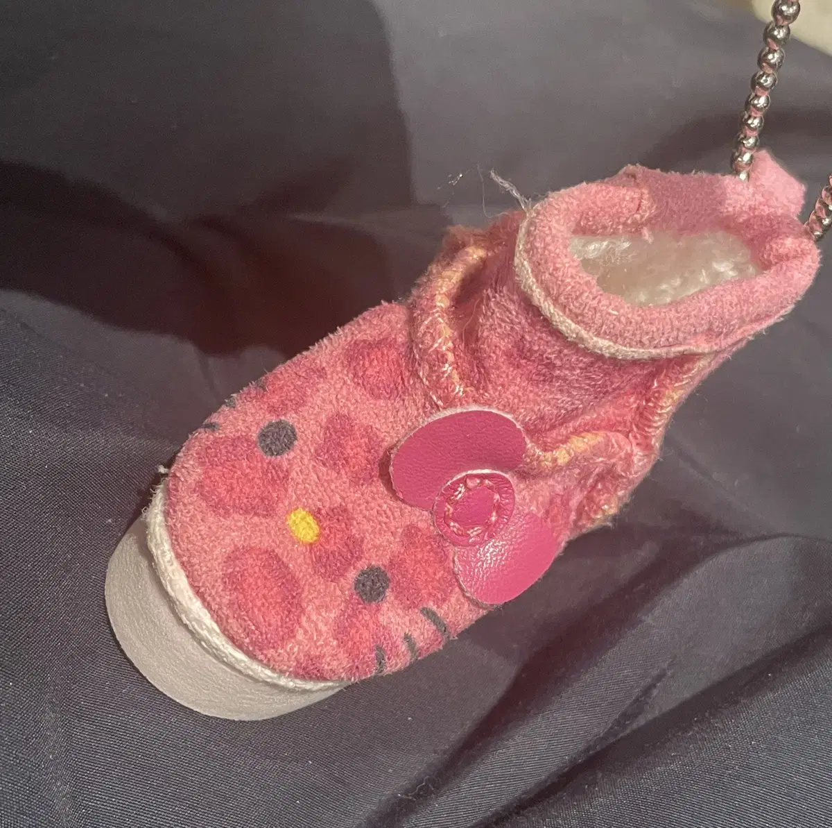 Hello Kitty Pink Leopard Bootie Keyring