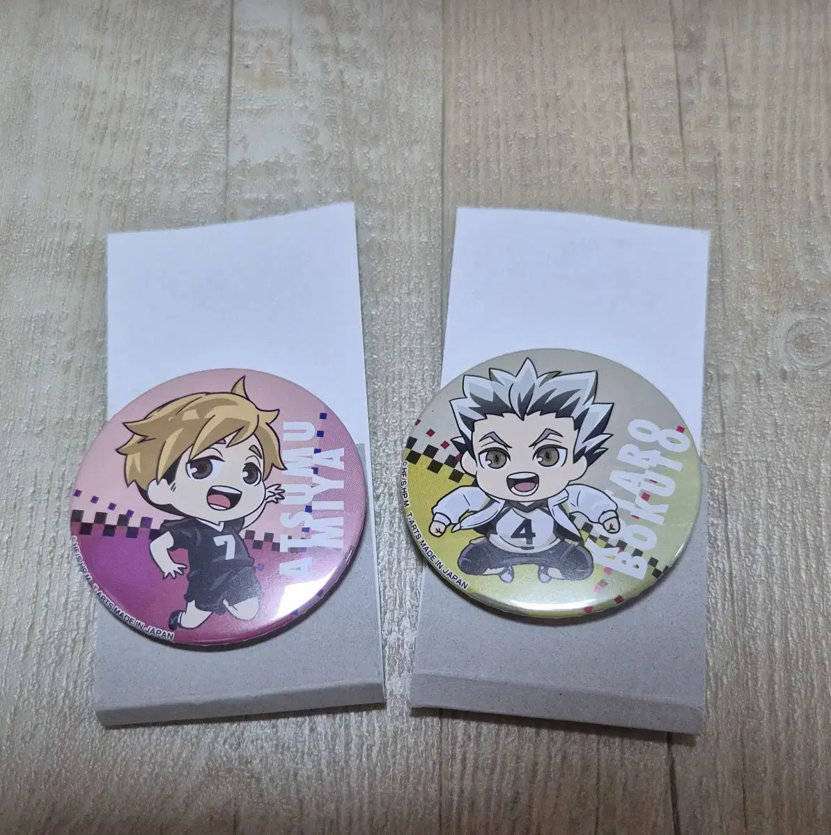 Haikyuu Tomiatsu Pengkore Can Badge sell Atsumu, Bokuto