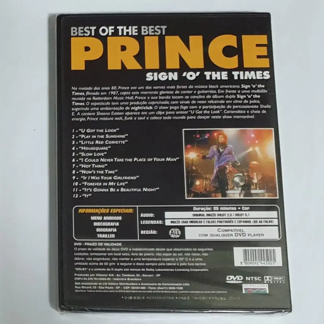 미개봉 Prince 프린스 Sign O' The Times 디비디 DVD