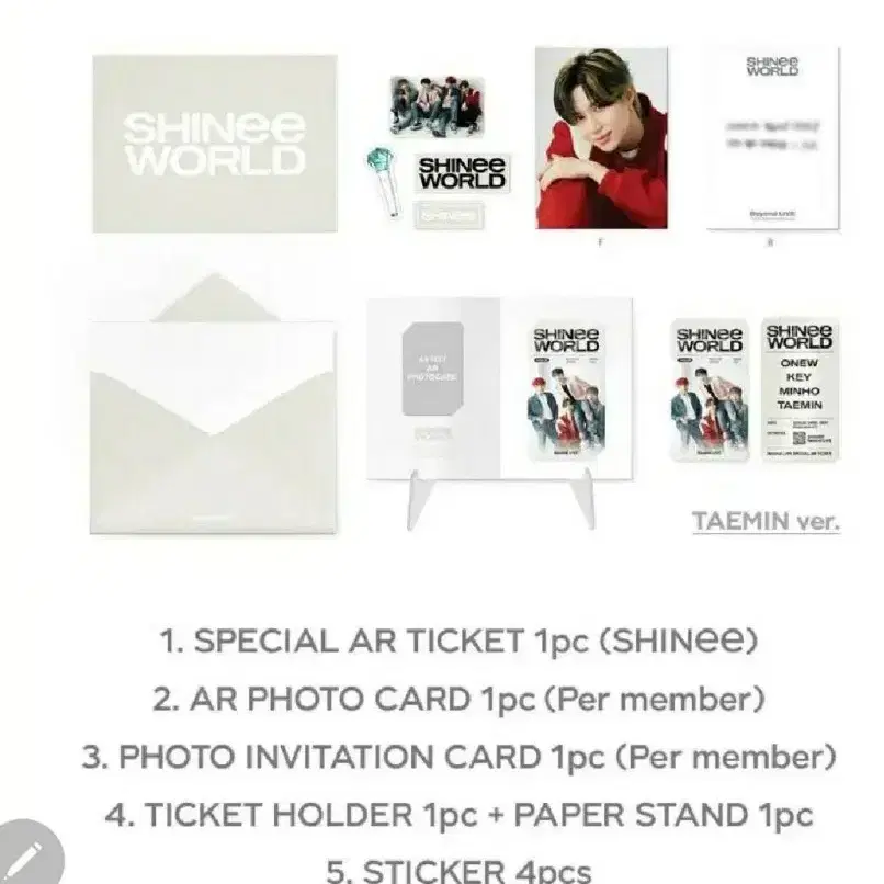 샤이니 태민 스페셜 AR 티켓 세트 SHINee Taemin Ticket