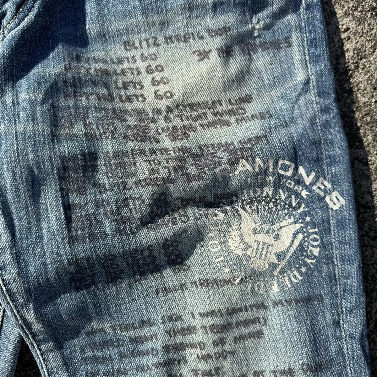 [M] Hysteric Glamour X Ramones 데님 팬츠