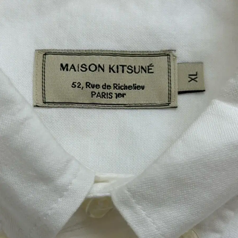 [MAISON KITSUNE] 메종키츠네 폭스 패치 옥스포드 셔츠