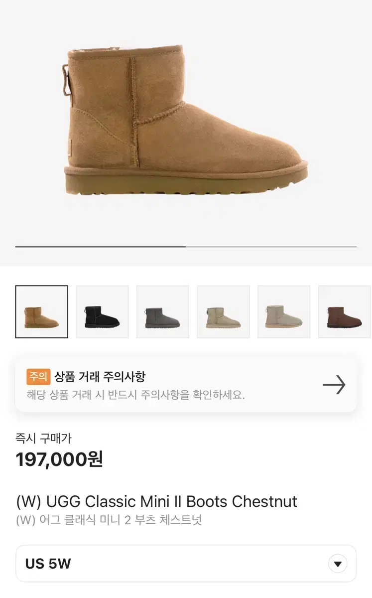 UGG 클래식 미니 2 체스트넛 220 / 5 사이즈