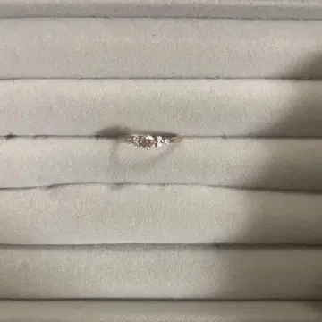 로즈 골드 핑크 스톤 핑키 링